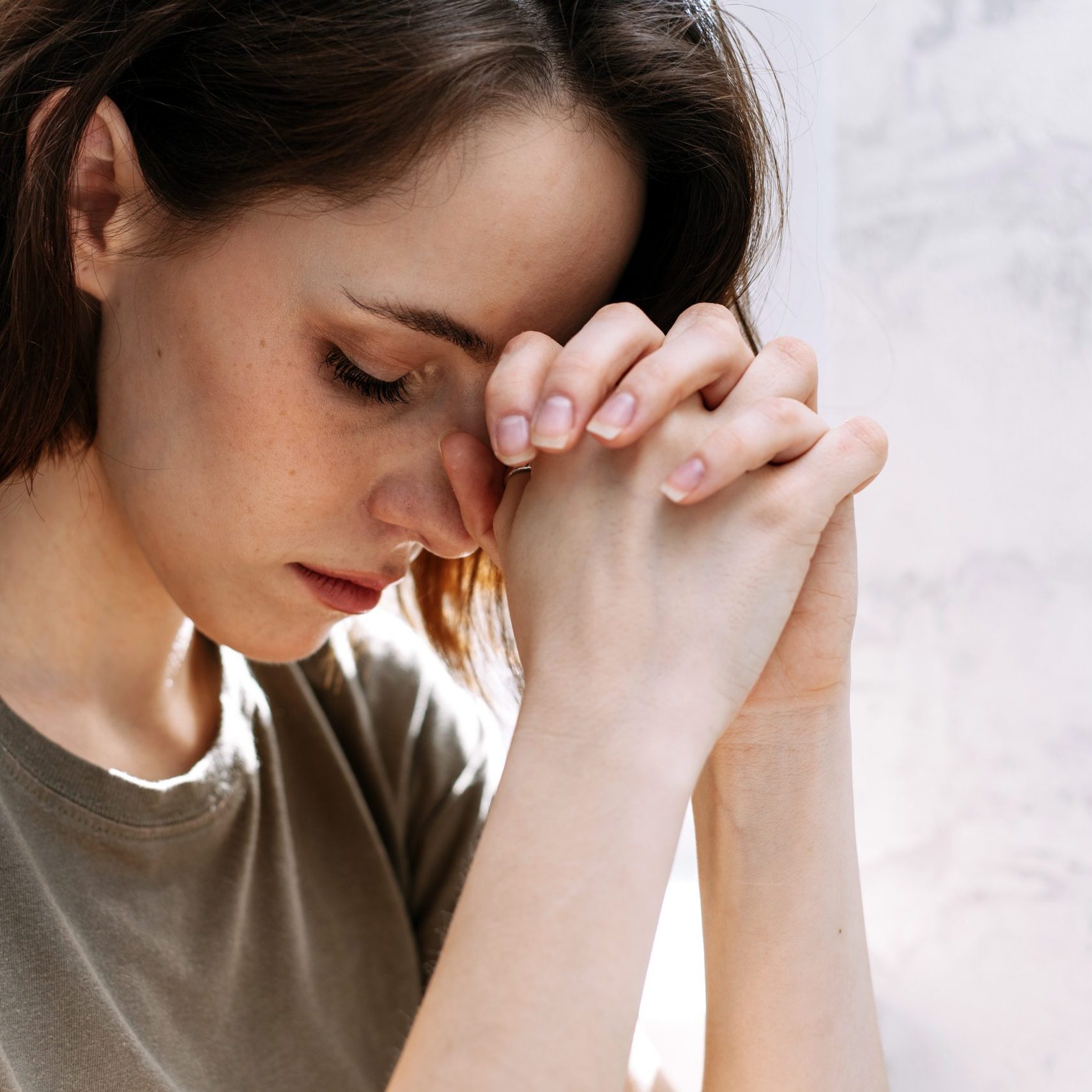 Woman hands praying to god. Woman Pray for god blessing to wishing have a better life. begging for forgiveness and believe in goodness. Christian life crisis prayer to god.